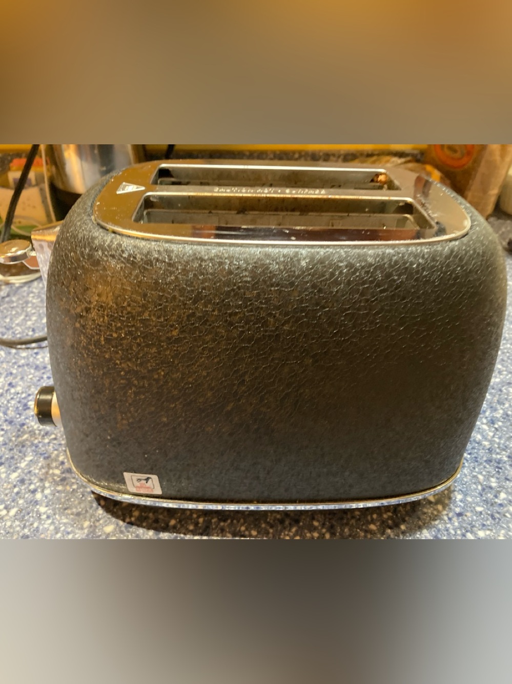 Keenstone Retro 2 Slice Toaster Stainless Steel Black Extra Wide Slots